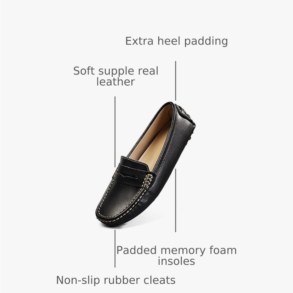Artisure Black Leather woman’s Loafers - Picture 11 of 12
